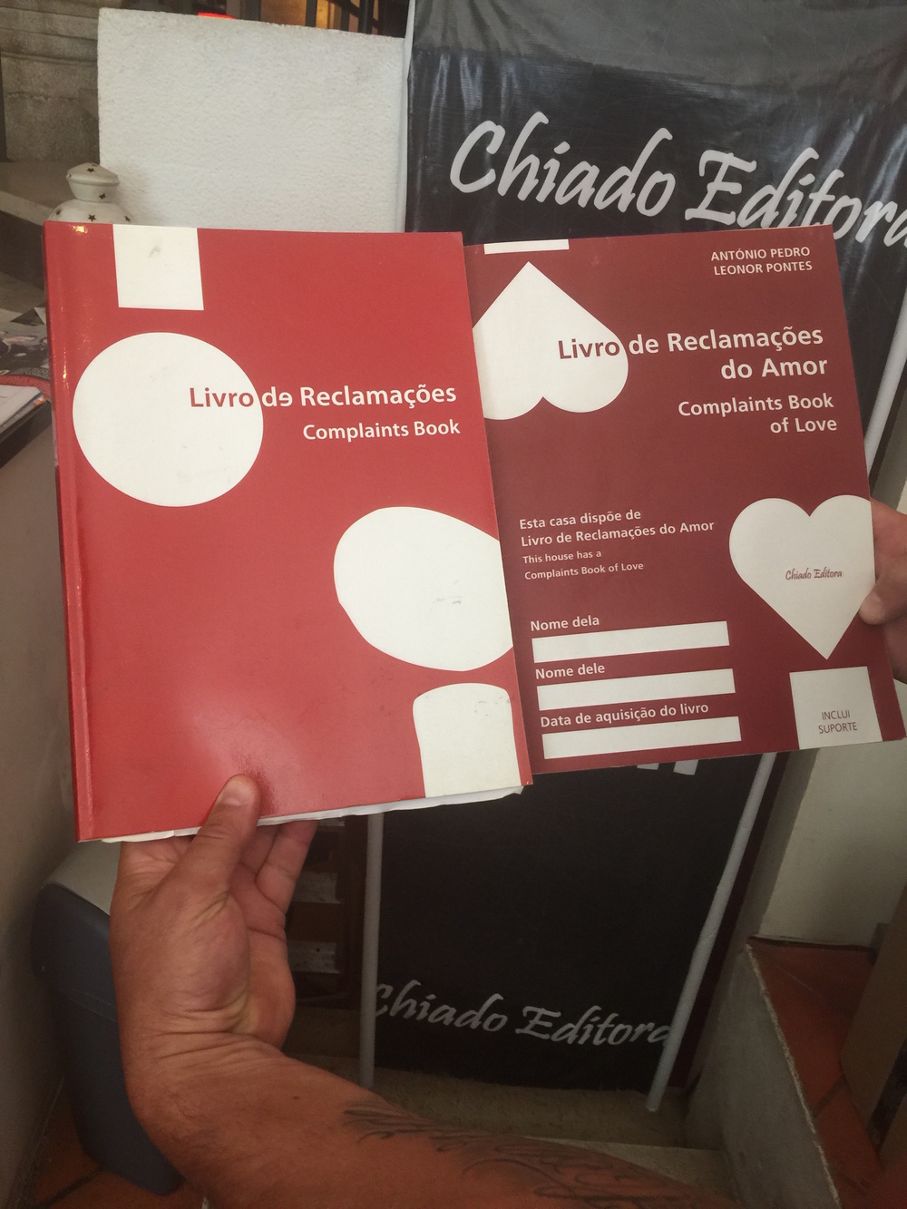 Complaints book—business and pleasure editions.