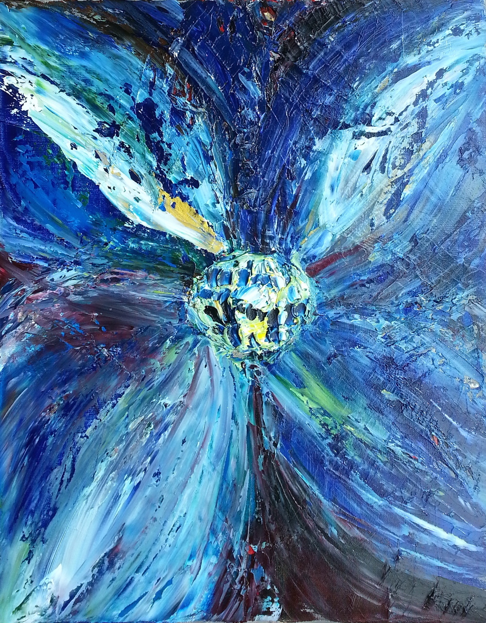 Oils on 40 x 50 cm stretched canvas. Last one in Fernsehturm series...